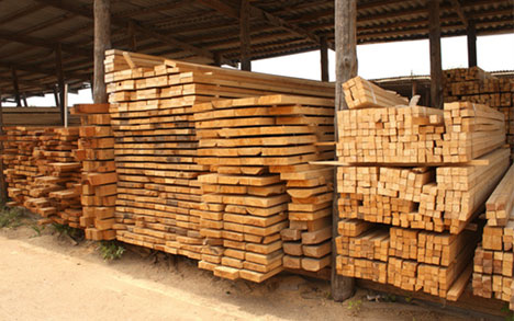 pile of hardwood